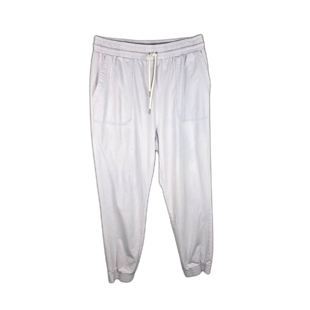 A Loves A Jogger Pants Pale Gray Large 100 Cotton Drawstring Elastic Waist